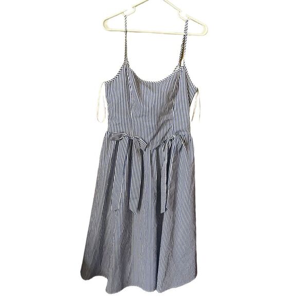 In The Beginning size L sides stripes bows sundress - Picture 1 of 7